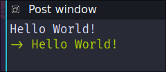 Hello World on post