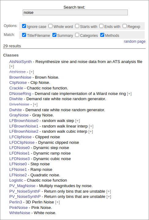 SuperCollider Noises